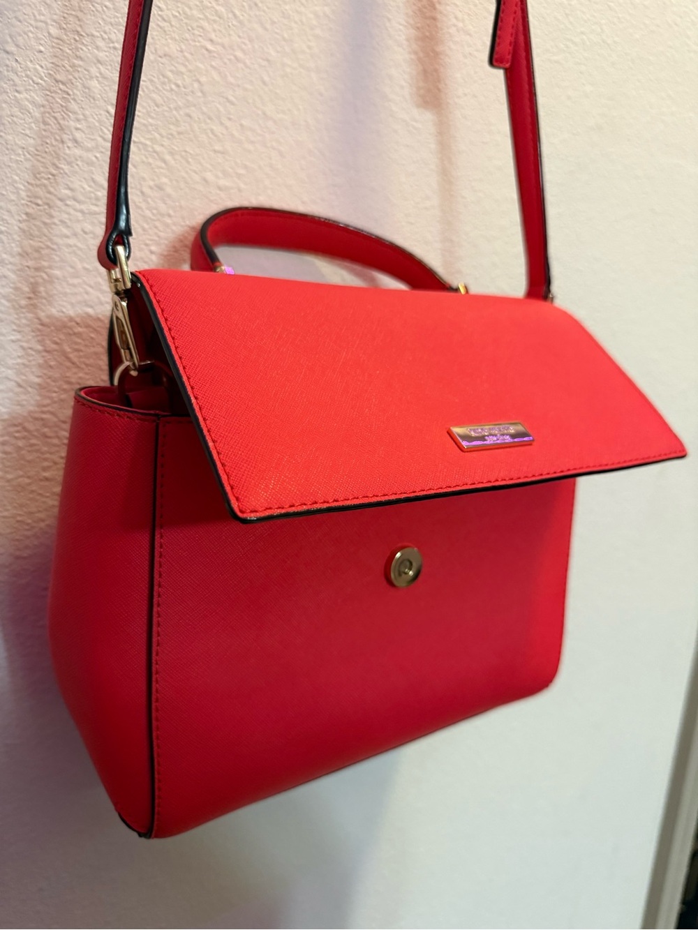 NWOT Kate Spade Newbury Lane Brynlee Satchel Crossbody Bag Geranium Red - Picture 10 of 12